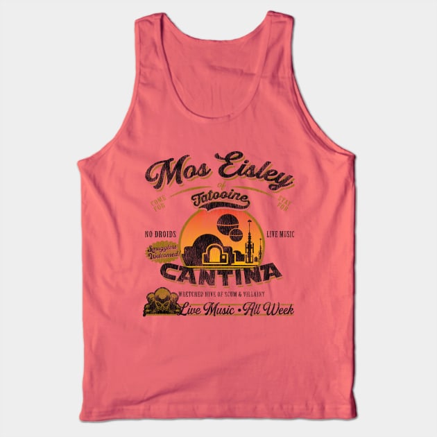 Mos Eisley Cantina Lts Worn Out Tank Top by Alema Art